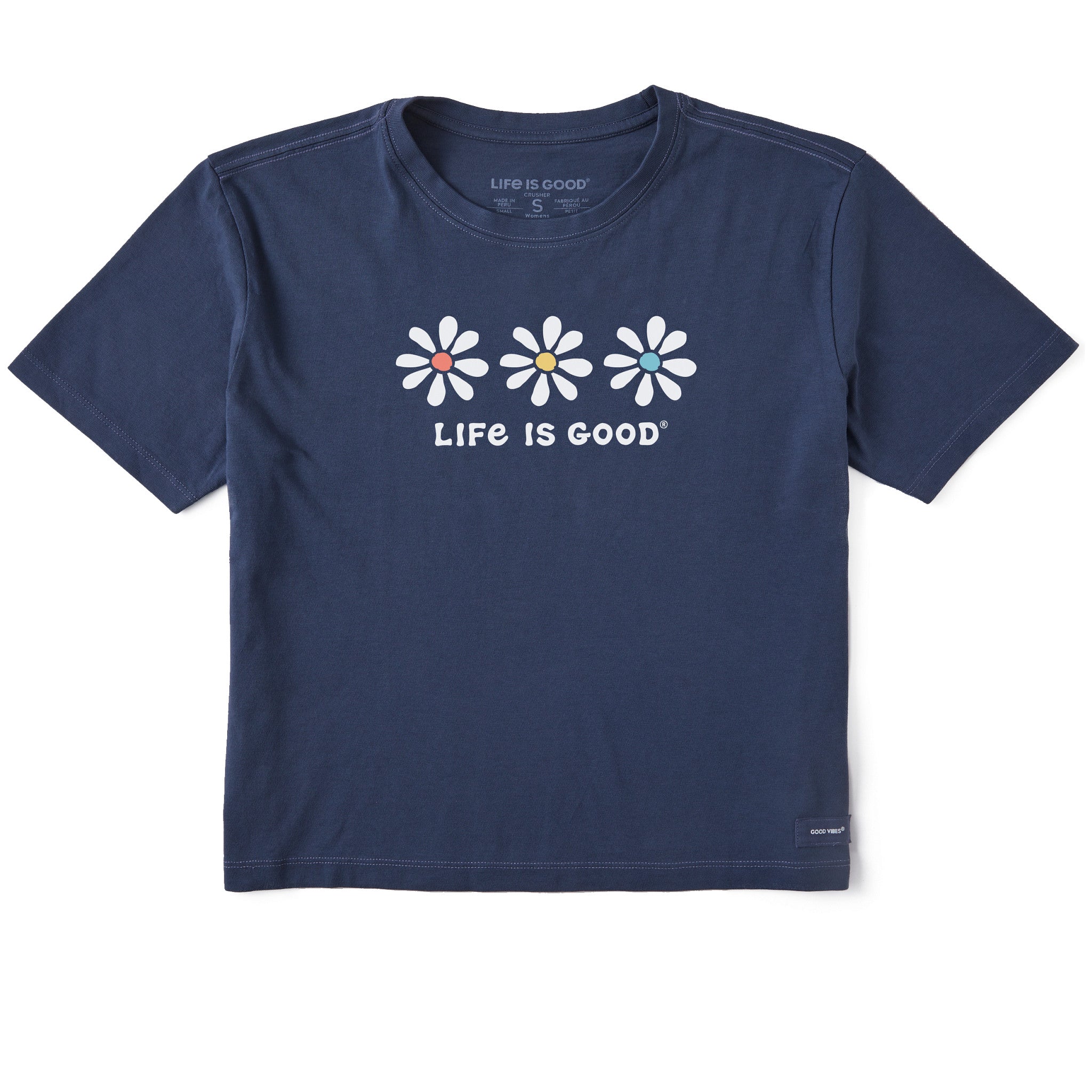 Women's 3 Daisies Short Sleeve Crusher Boxy Tee