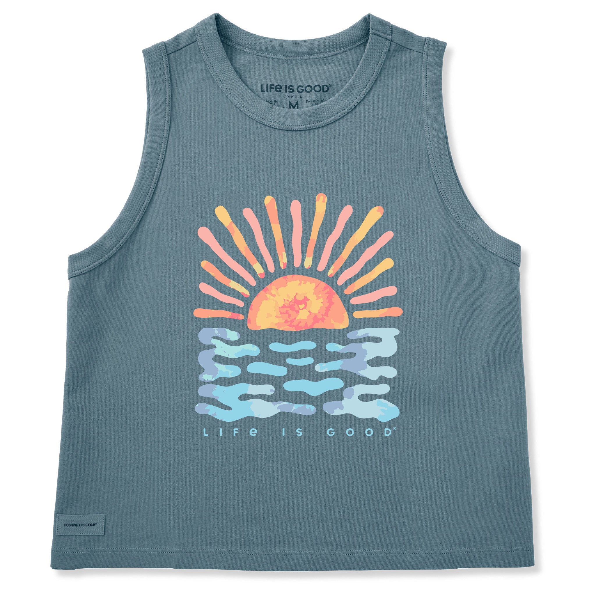 Women's Sun Water Tie Dye Crusher Boxy Tank