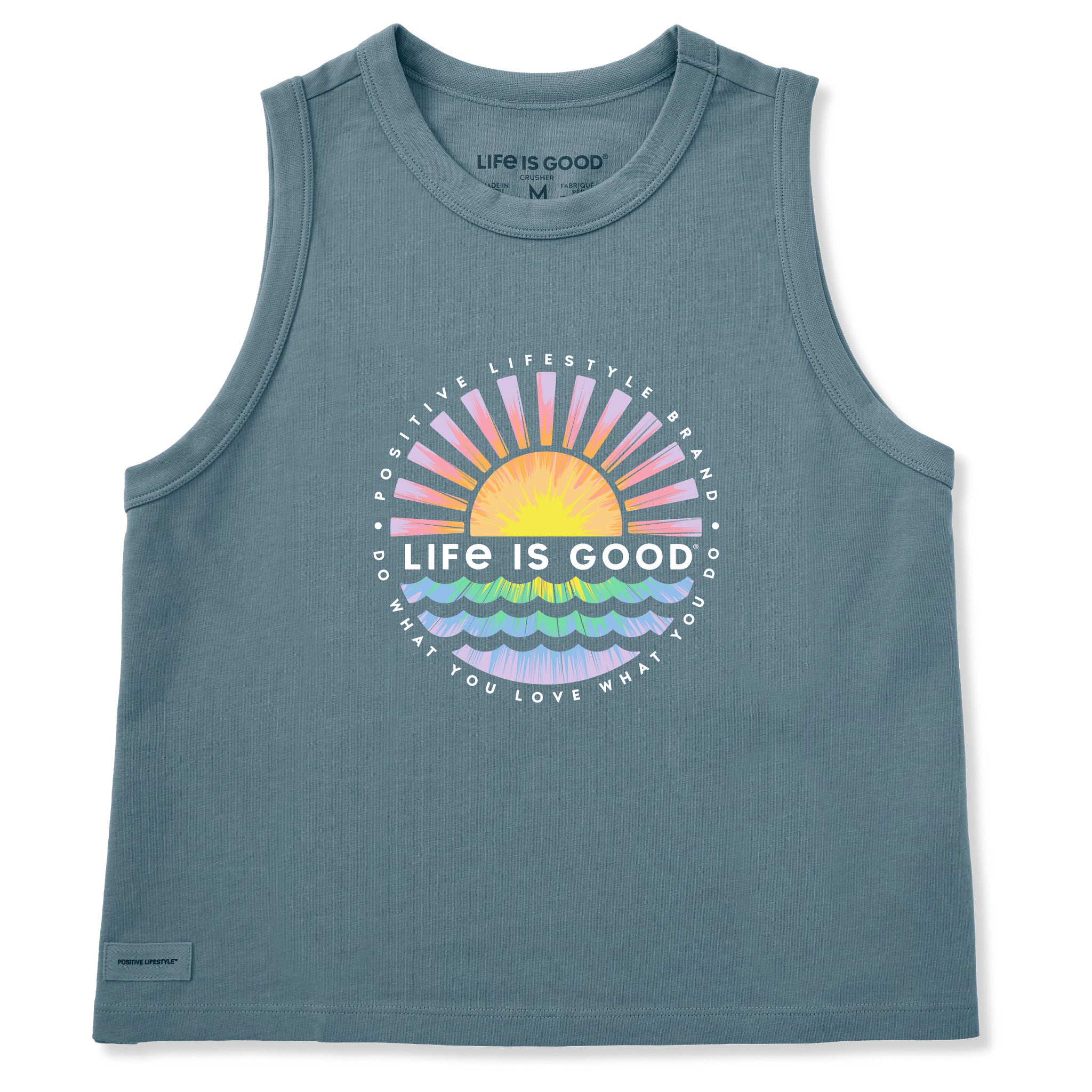 Women's Tie Dye Sunset Burst Crusher Boxy Tank